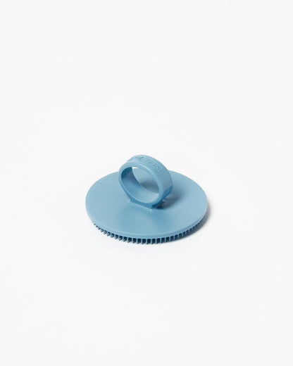 Boie USA Face Scrubber - Handheld Facial Tool, Deep Cleansing Exfoliating Facial Brush. Fights Acne with Gentle, Silicone-Like Bristles, Long Lasting, & Hypoallergenic (Blue)